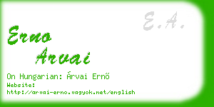 erno arvai business card